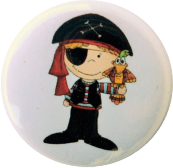 badge pirate and parrot
